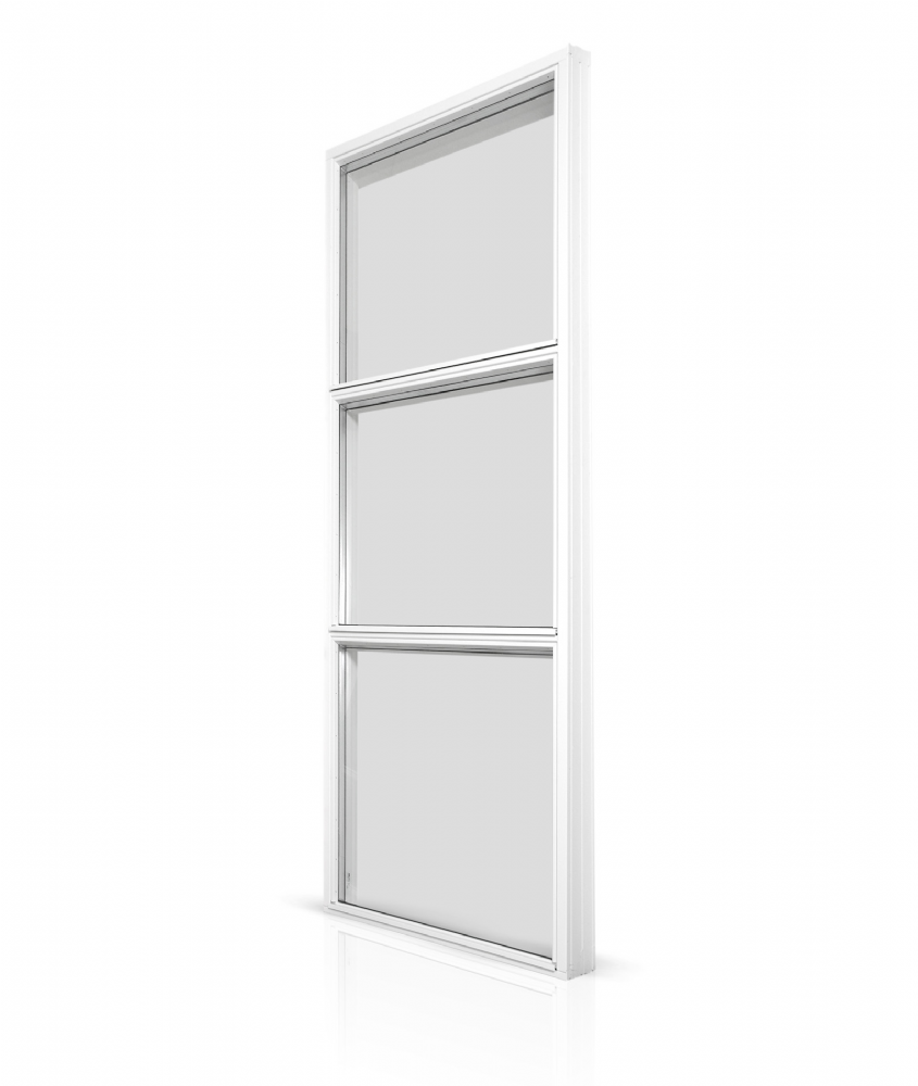 Udestue og facade – fastkarms panorama vindue med 3 glas